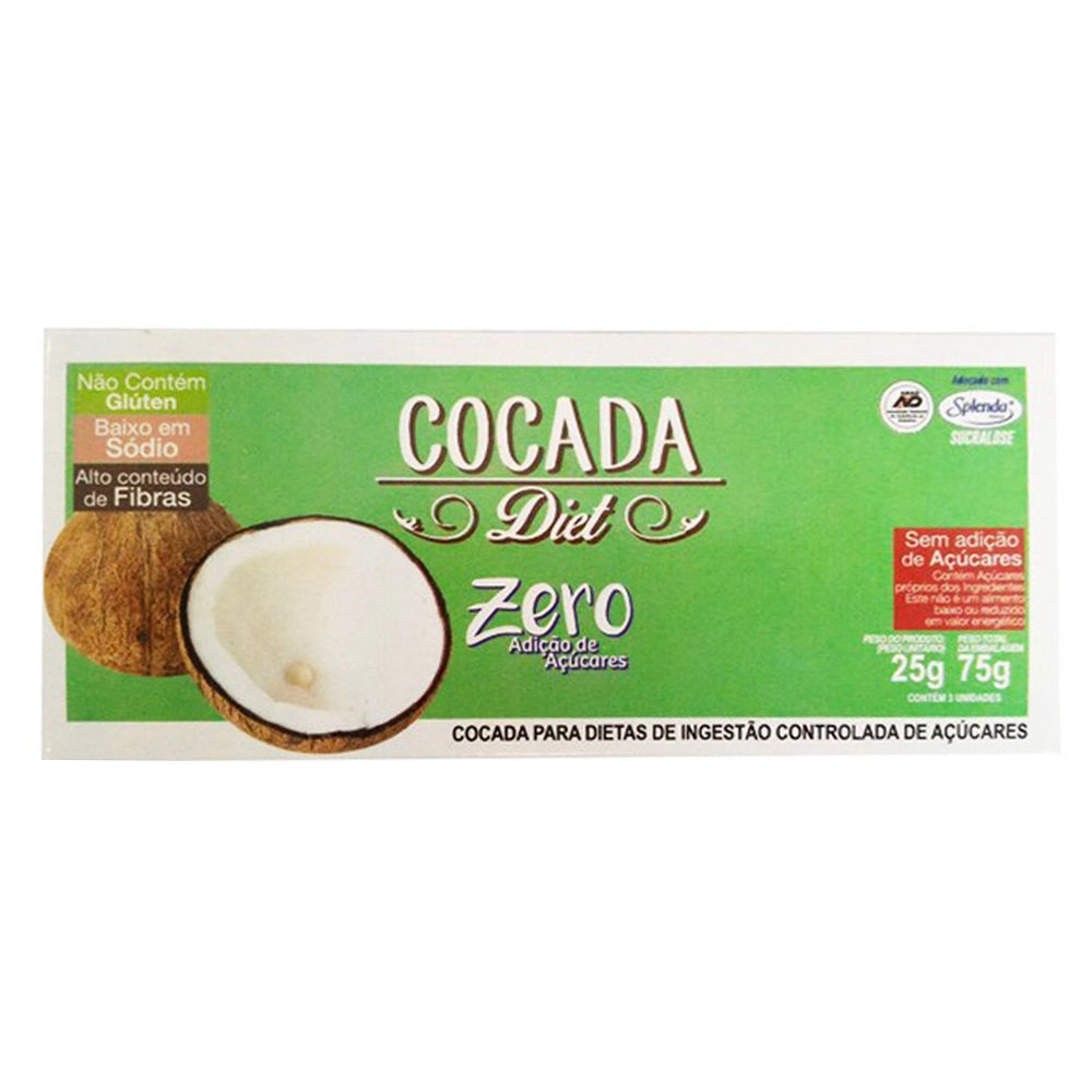 Cocada Zero Embalagem Sm C/ 3 Und 75g