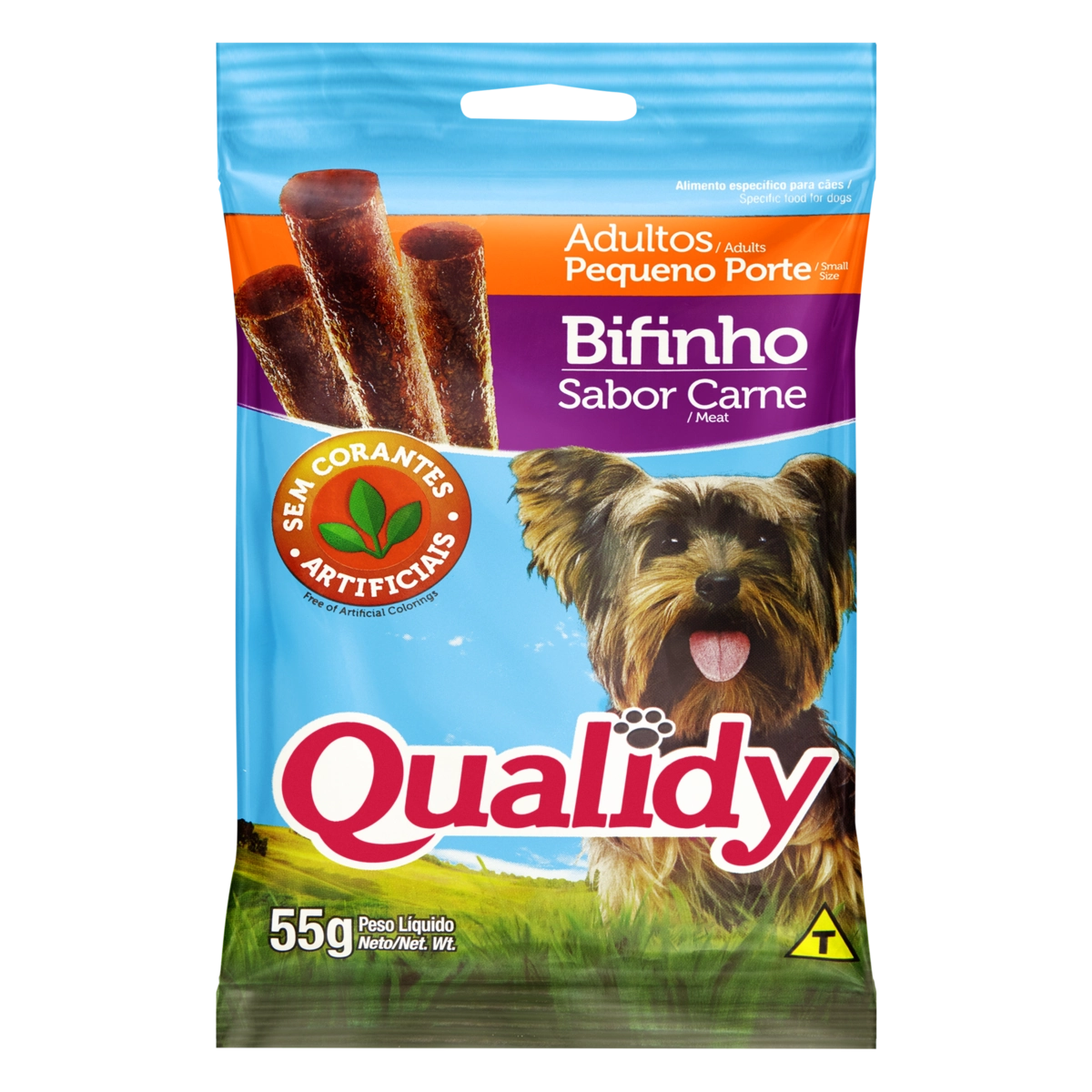 Bifinho Para Cães Adultos Raças Pequenas Carne Qualidy Pacote 55g