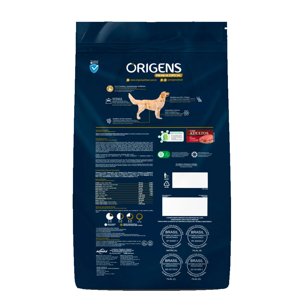 Origens Cao Ad Carnecer 3kg