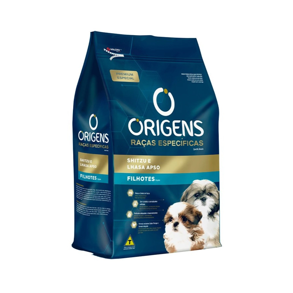 Ração Seca Origens Premium Especial Raças Específicas Para Cães Filhotes Das Raças Shihtzu E Lhasa