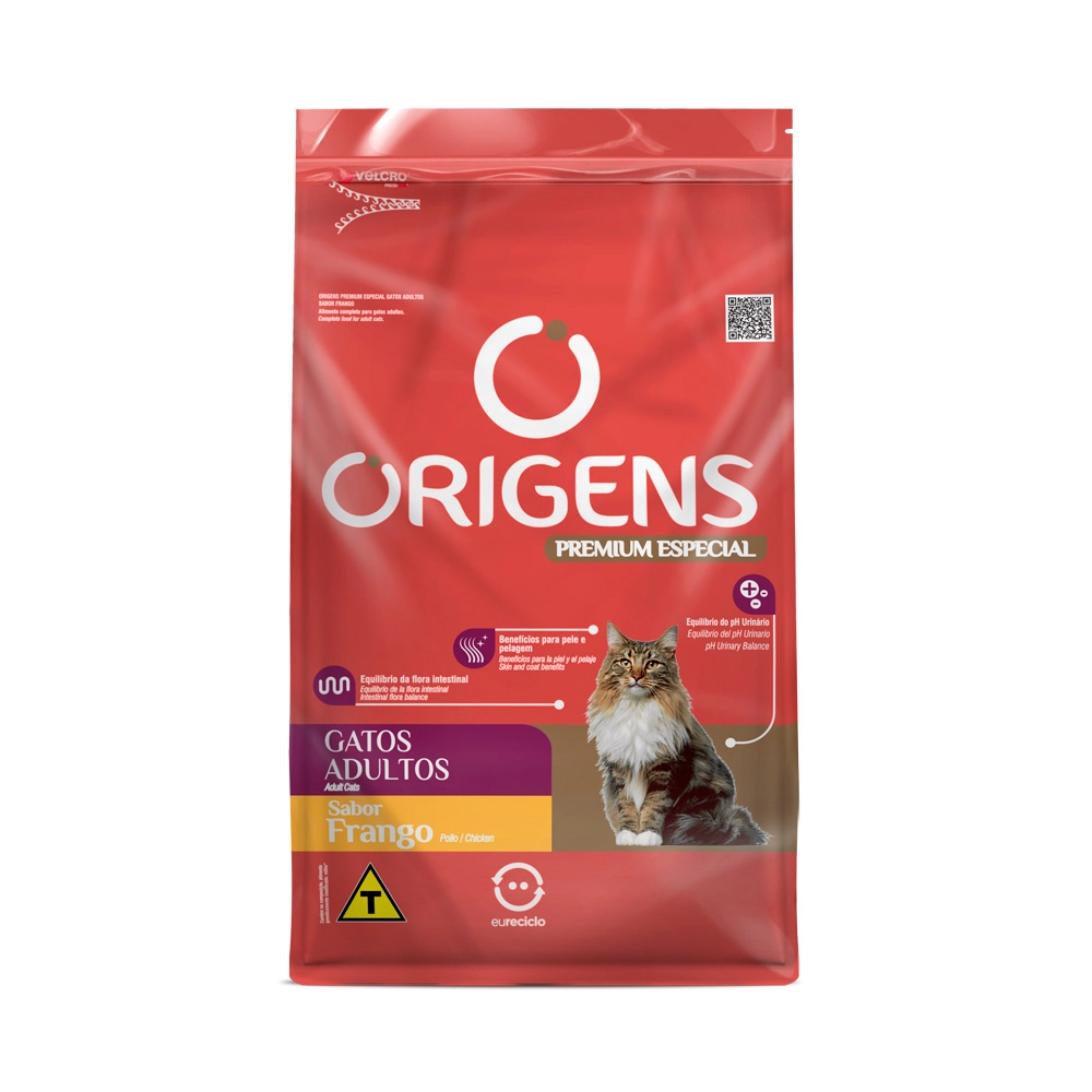 Ração Seca Origens Gato Adulto Frango 3kg