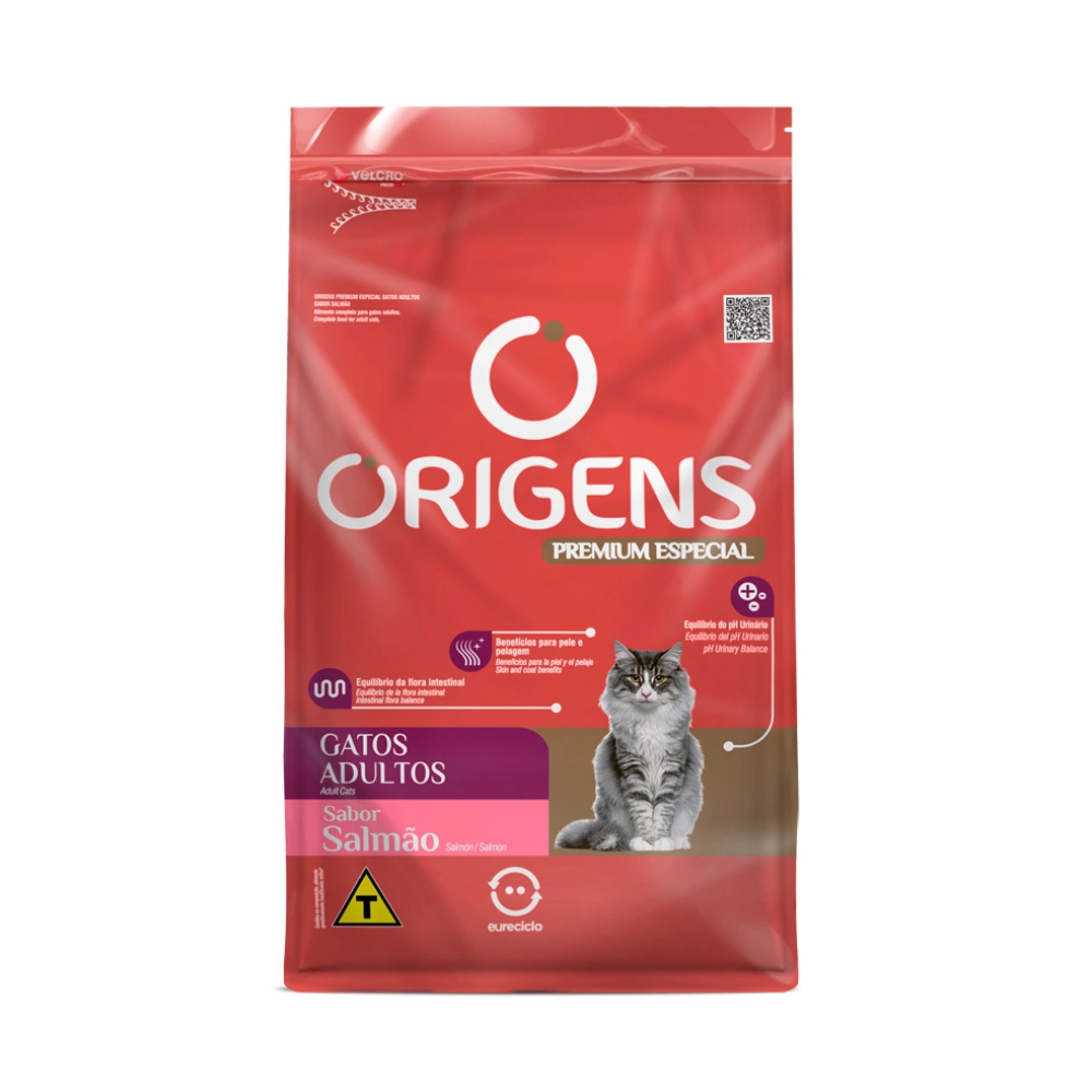Ração Seca Origens Gato Adulto Salmão 3kg