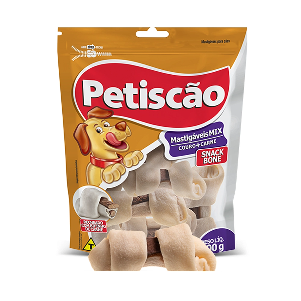 Osso Petiscão Para Cães Snack Bone Nó 5/6 1 Unidade