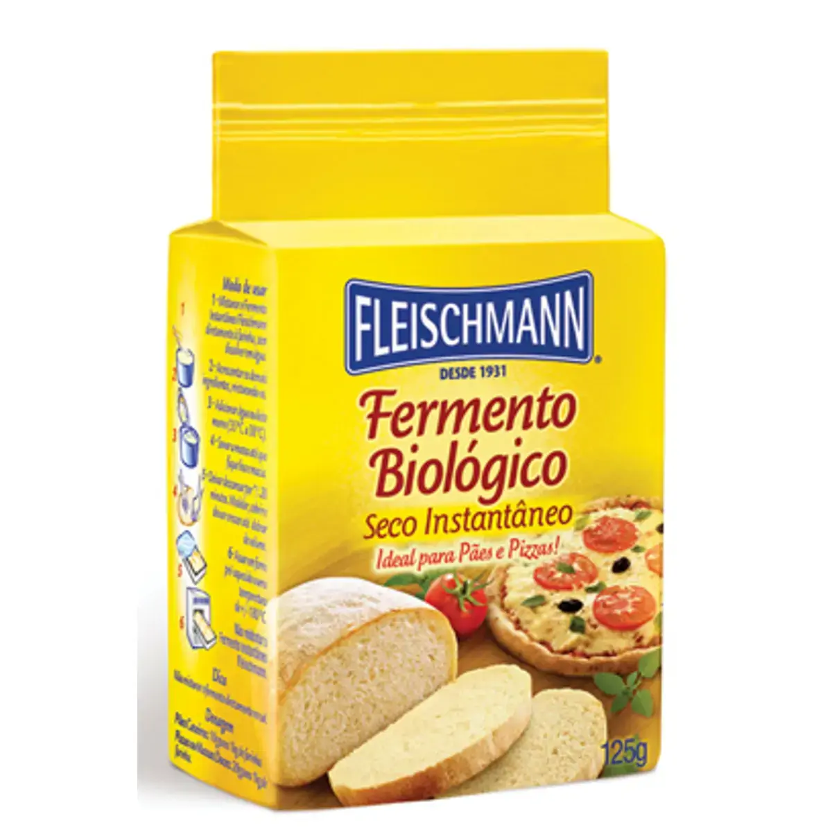 Fermento Biológico Seco Instantâneo Fleischmann Pacote 125g