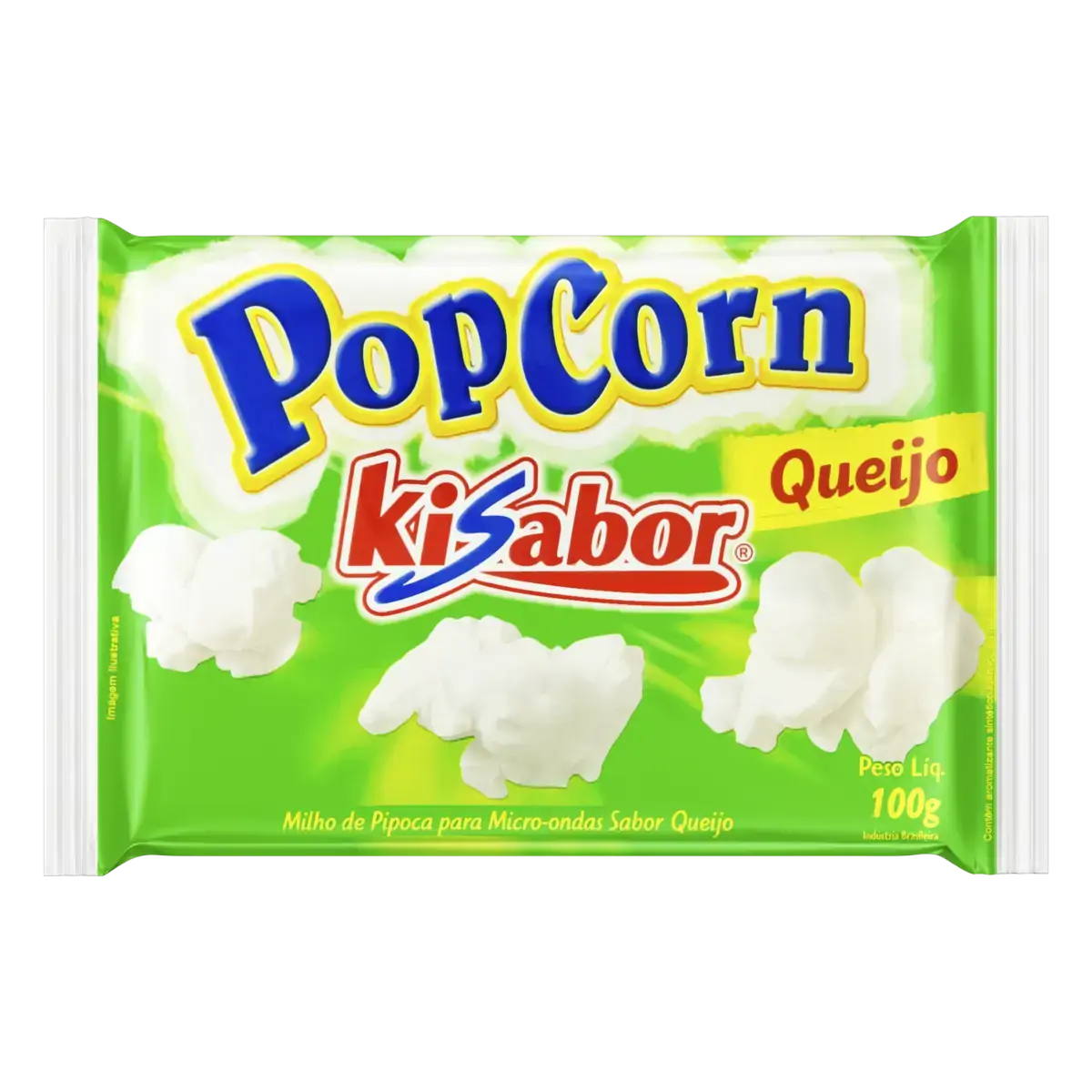 Pipoca Para Micro Ondas Queijo Kisabor Pacote 100g