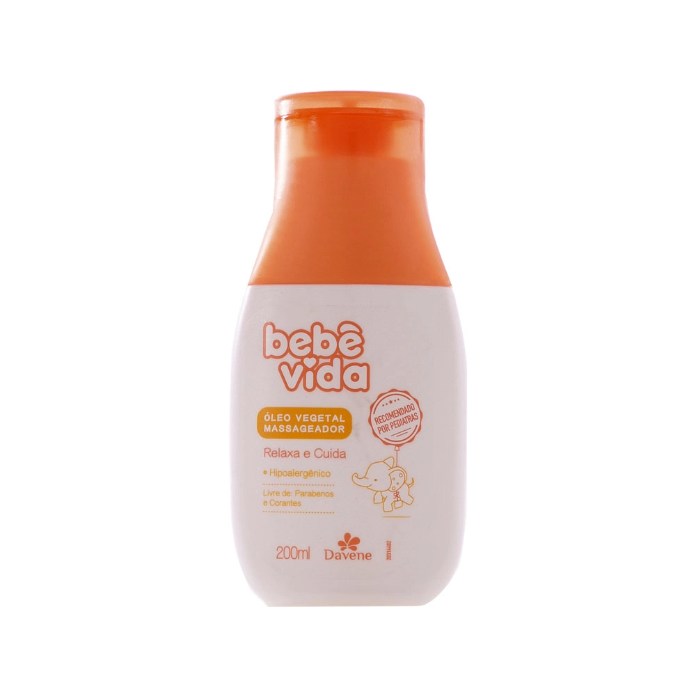 Oleo Vegetal Massageador Davene Bebe Vida 200ml