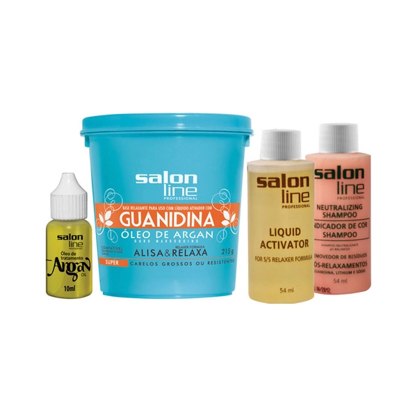 Alisante Regular óleo De Argan Salon Line Guanidina Professional Pote 218g