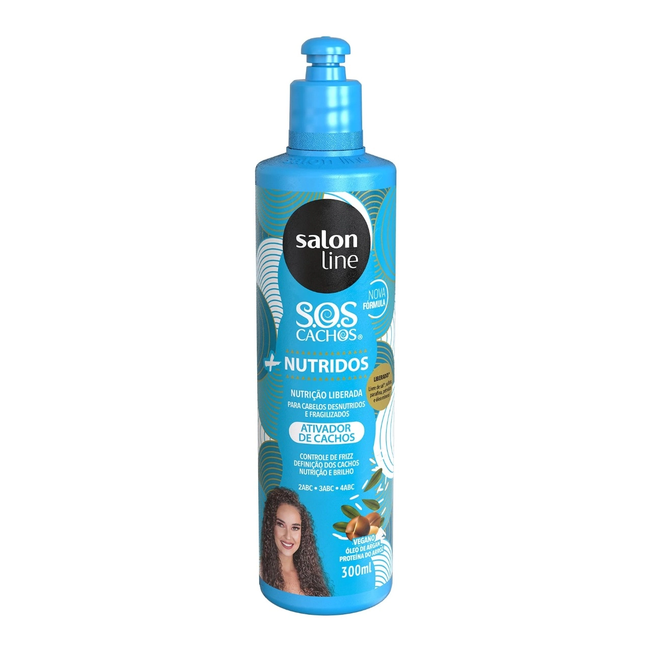 Ativador De Cachos óleo De Amêndoas Cachos Leves Salon Line S.o.s Cachos Frasco 300ml