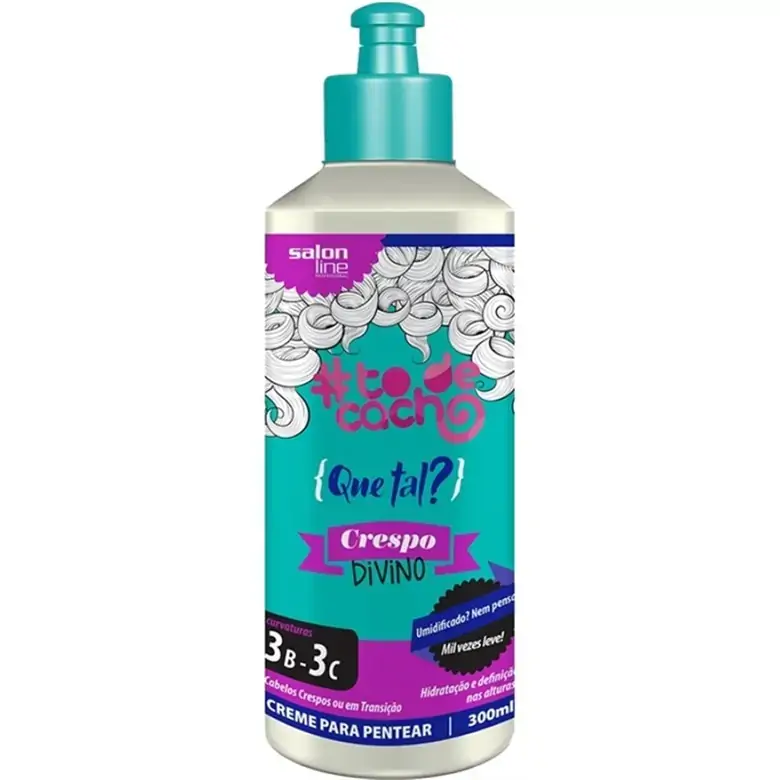 Creme Para Pentear Crespo Divino Salon Line To De Cacho Frasco 300ml