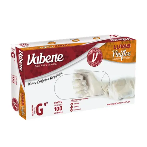 Luva Descartavel Viniflex G 100un Vabene