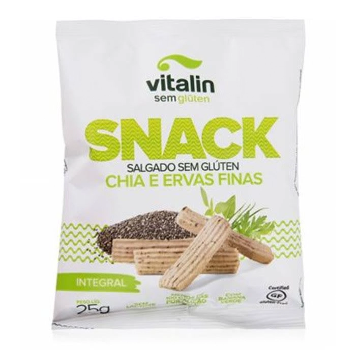 Snack Salgado Chia Ervas Finas Integral Vitalin 25g