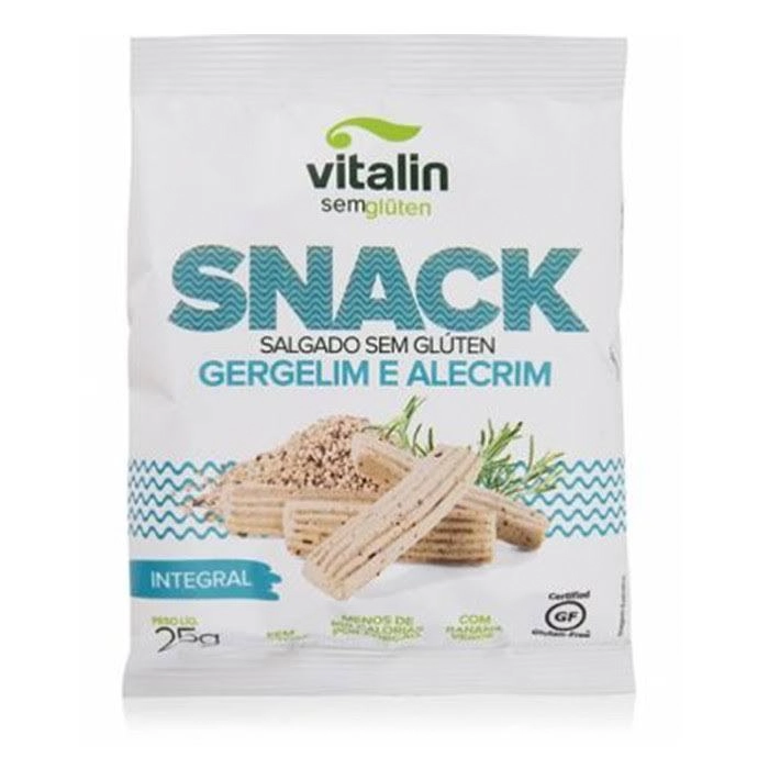Snack Salgado Gergelim Alecrim Integral Vitalin 25g