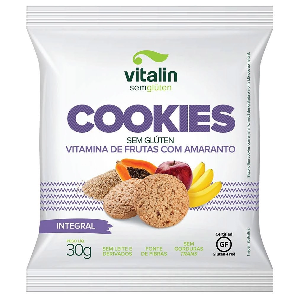Cookies Vitamina De Frutas Com Amaranto Integral Vitalin 30g
