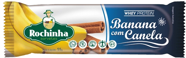 Picole Banana Canela 55g Rochinha