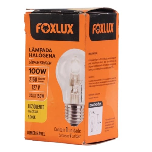 Lampada Halogena Foxlux 100w 127v