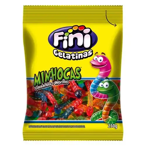 Bala Gel Fini 250g Minhoca