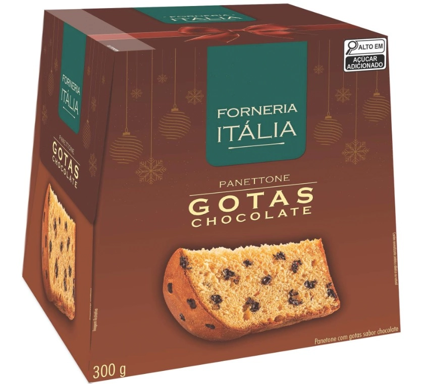 Panettone Forneria Italia 300g Gotas De Chocolate