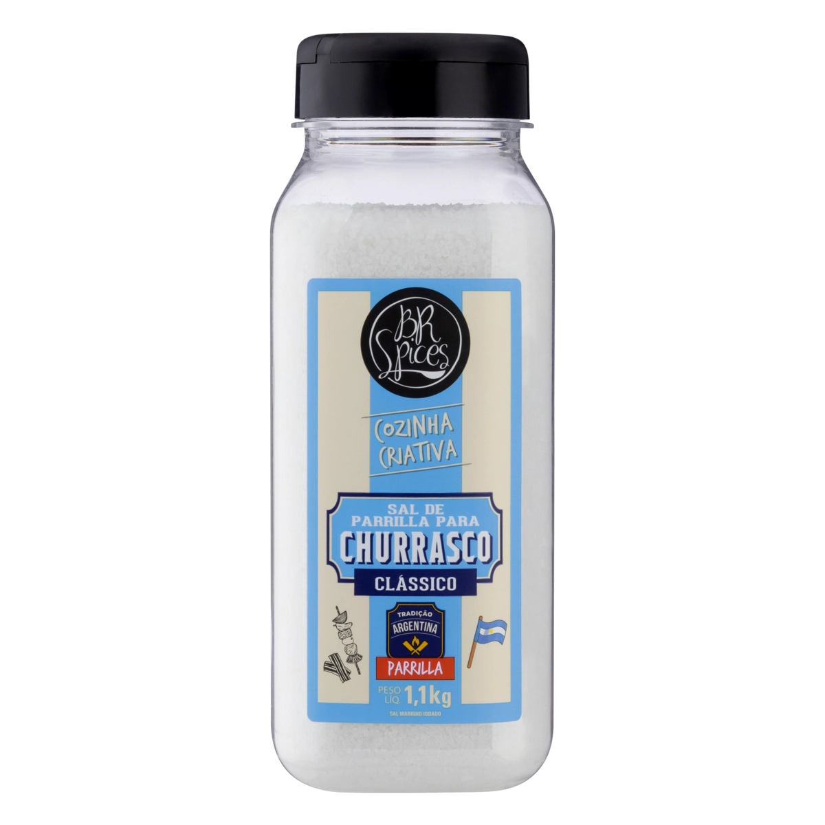 Sal De Parrilla Para Churrasco Original Br Spices Frasco 1,1kg