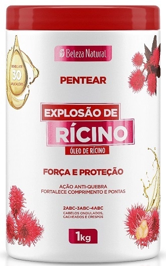 Creme Para Pentear Beleza Natural Explosão De Rícino Pote 1kg