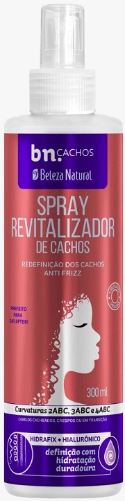 Spray Revitalizador Cachos Beleza Natural 300ml Todo Tipo De Curvatura