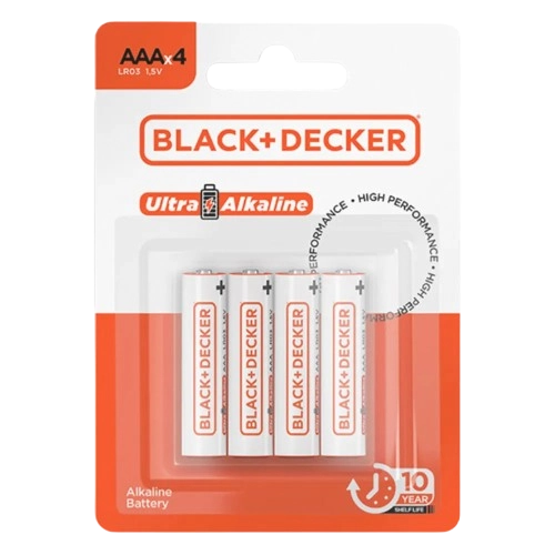 Pilha B D High Ultra Alkaline Aaa Lr03 1.5v Blister C 4 Bdbt 0aaa 04