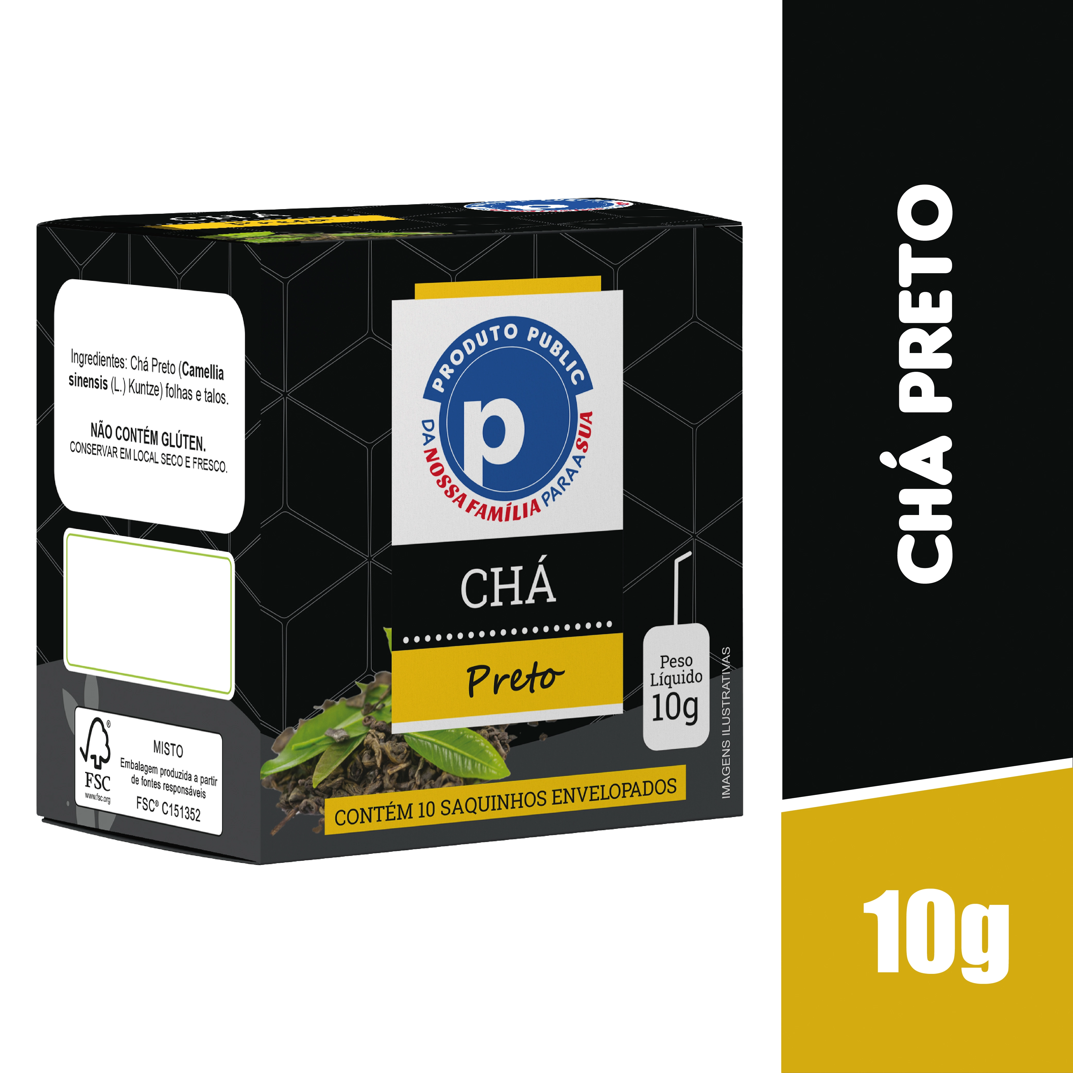 Cha Public 10g Preto