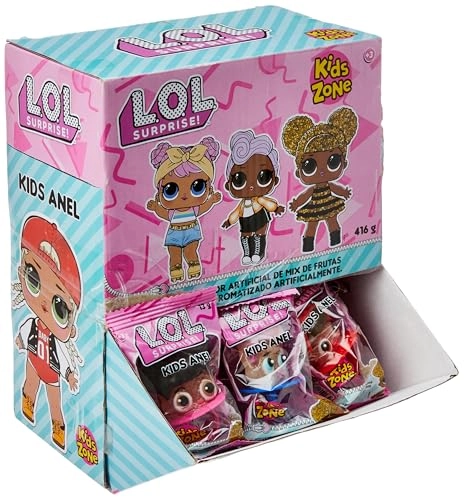 Pirulito Anel Mix De Frutas L.o.l. Surprise Kids Zone Pacote 13g