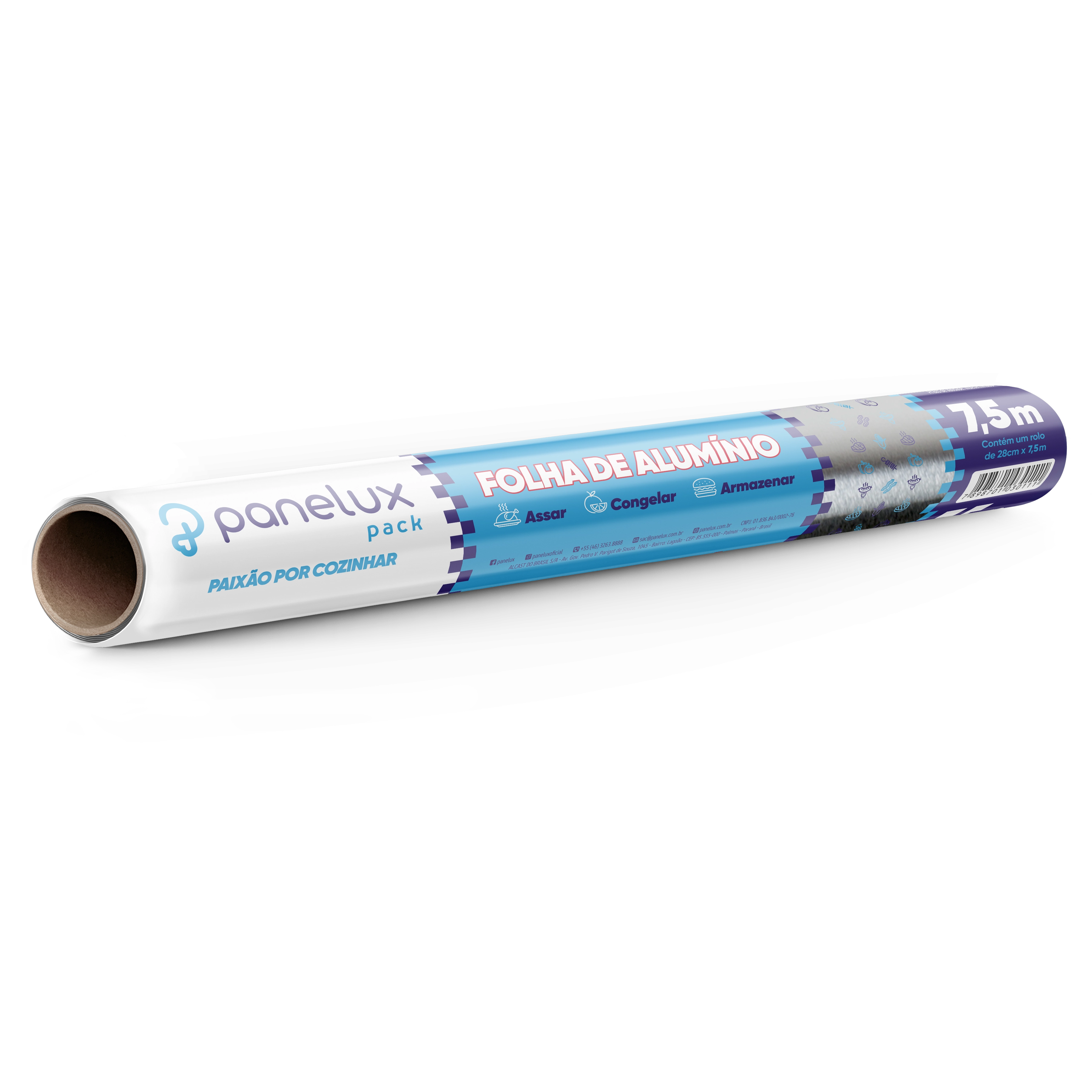 Folha Aluminio Panelux 28cmx75m