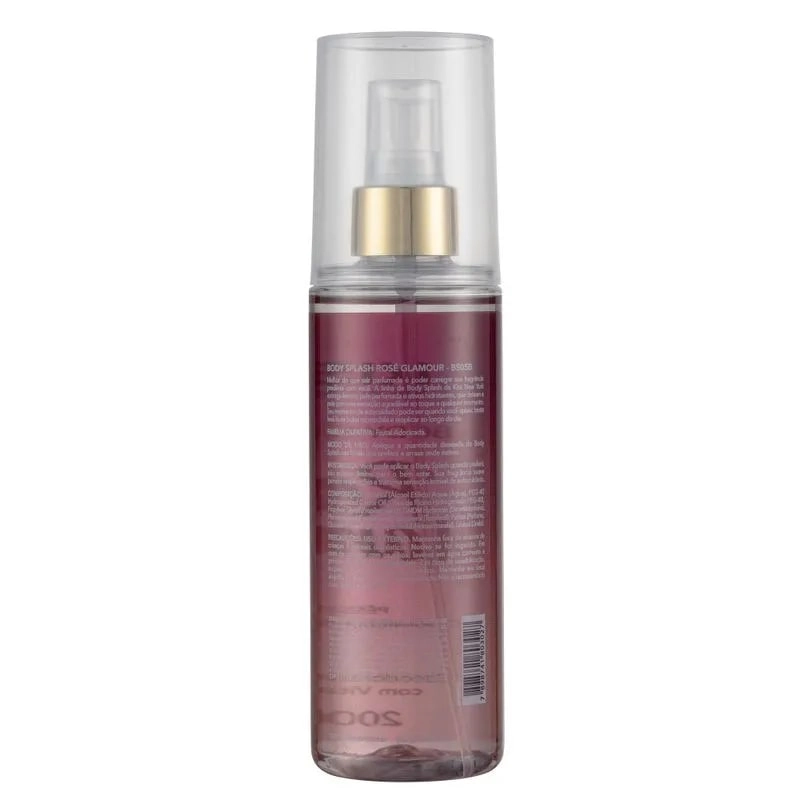 Body Splash Kiss New York Rose Glamour 200ml