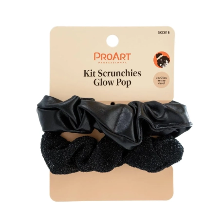 Proart Kit Scrunchie Glow Pop Preto 2pc