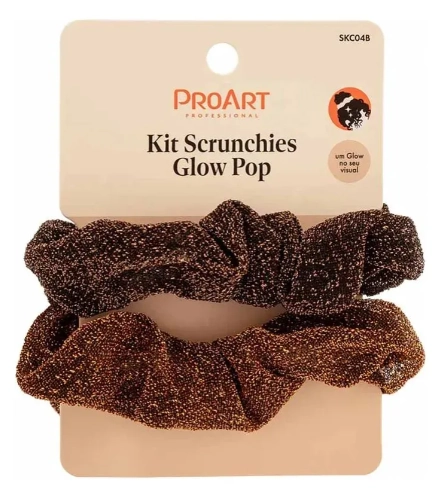 Proart Kit Scrunchie Glow Pop Marrom 2pc