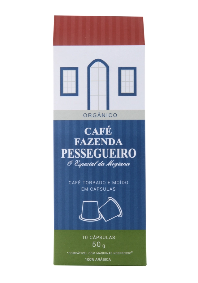 Café Fazenda Pessegueiro Orgânico 10 Cápsula 50g