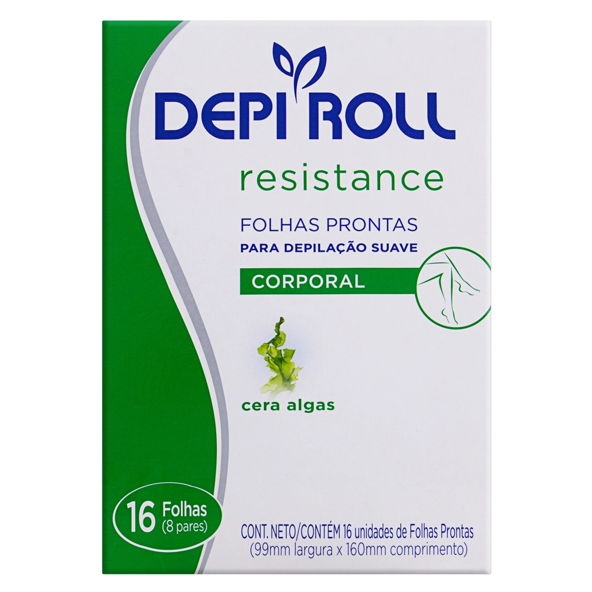 Folhas Para Depilação Suave Corporal Depi Roll Resistance Caixa 16 Unidades
