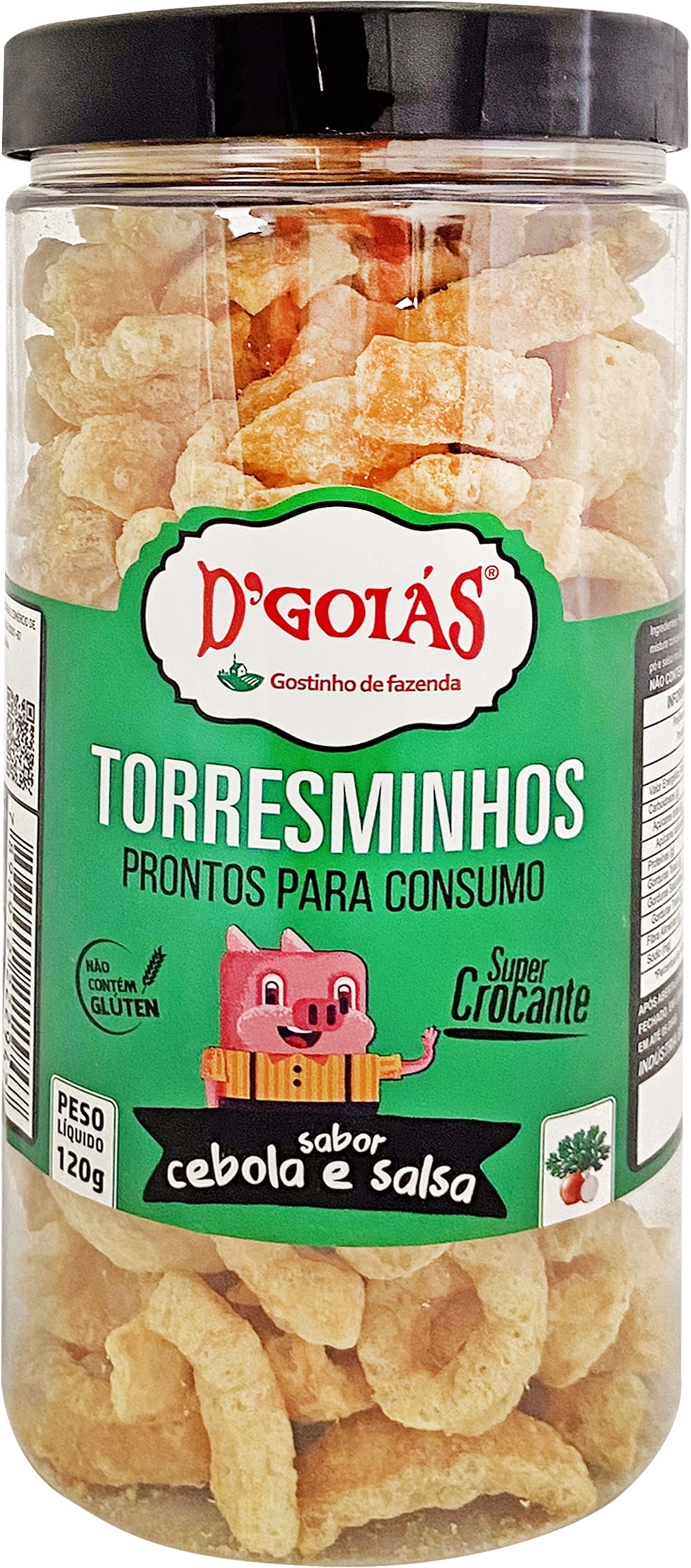 Torresmo Pronto D.goias Sabor Cebola Salsa Pt 120g