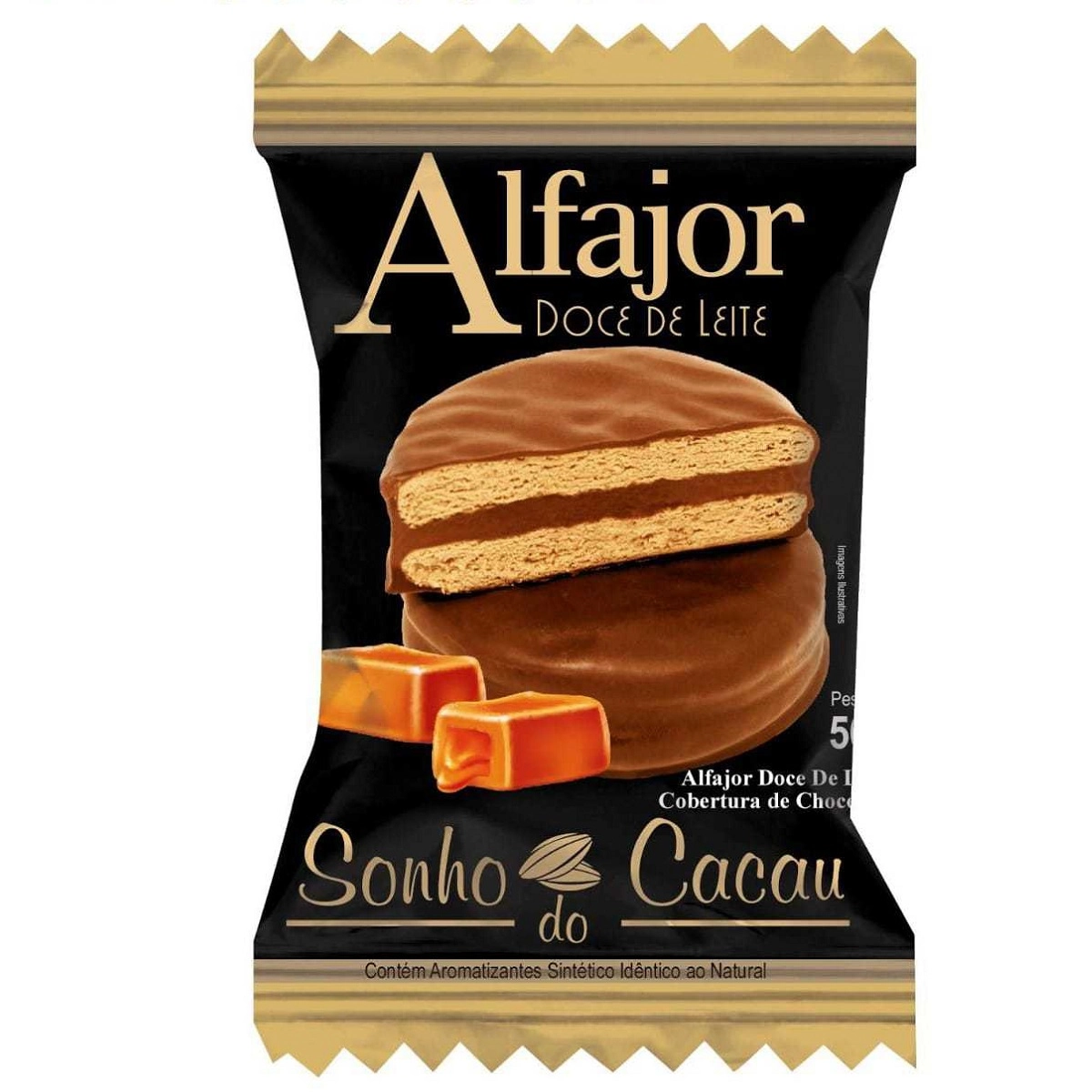 Alfajor Sonho De Cacau Doce Leite 40g