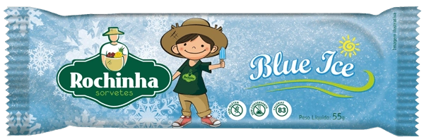 Picolé Blue Ice Rochinha Pacote 55g