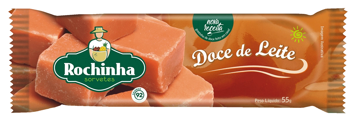 Picolé Doce De Leite Rochinha Sorvetes Pacote 55g