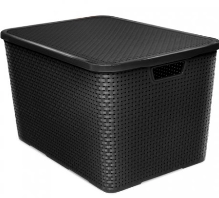 Organizador Rattan 40lts Preta Arqplast