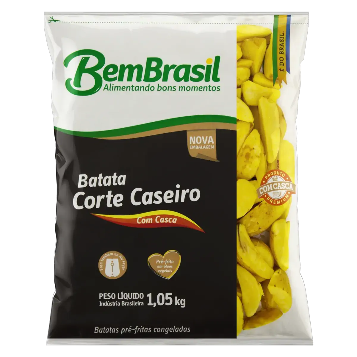 Batata Pré Frita Caseira Congelada Bem Brasil Pacote 1,05kg