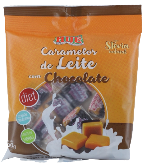 Caramelo De Leite Diet Com Chocolate 100 G Saquinho