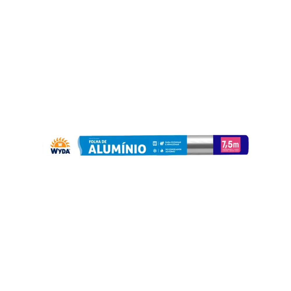 Folha De Alumínio Em Rolo Wyda 45cm X 7,5m