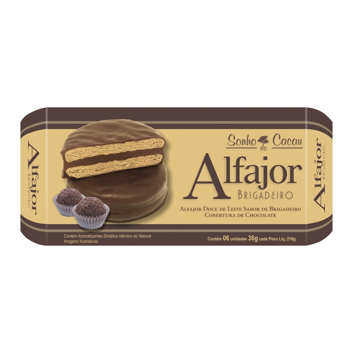 Alfajor Sonho De Cacau Presente 180g