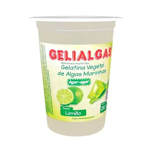 Gelatina Vegetal Pronta Gelialgas Cp 210g Limao