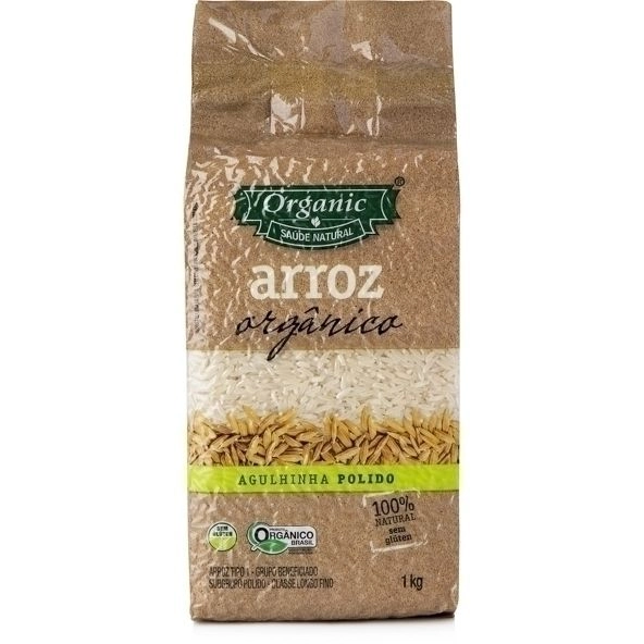 Arroz Agulhinha Tipo 1 Orgânico Organic Pacote 1kg