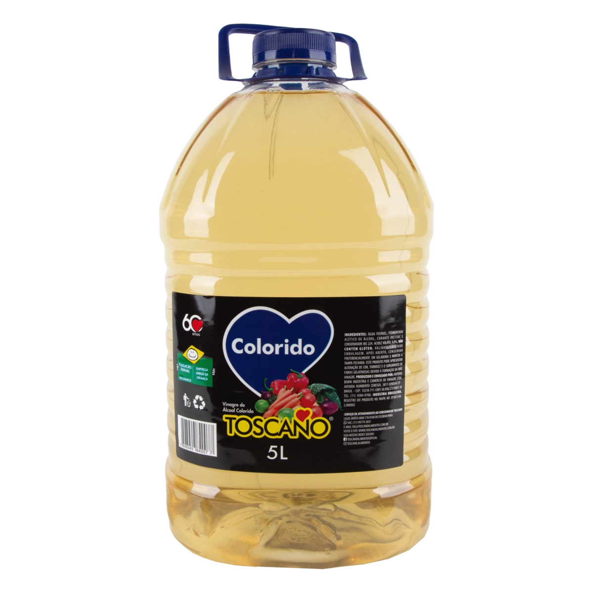 Vinagre De álcool Colorido Toscano Galão 5l