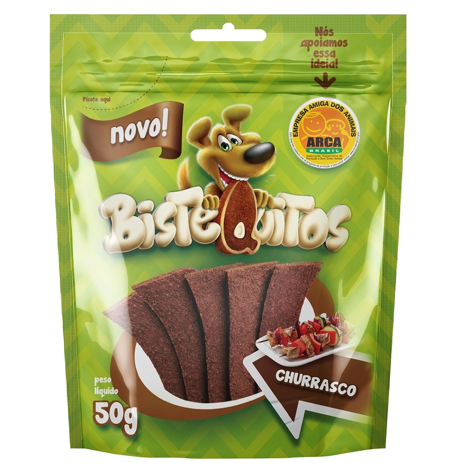 Snack Petitos Para Cães Bistequito Sabor Churrasco 50g