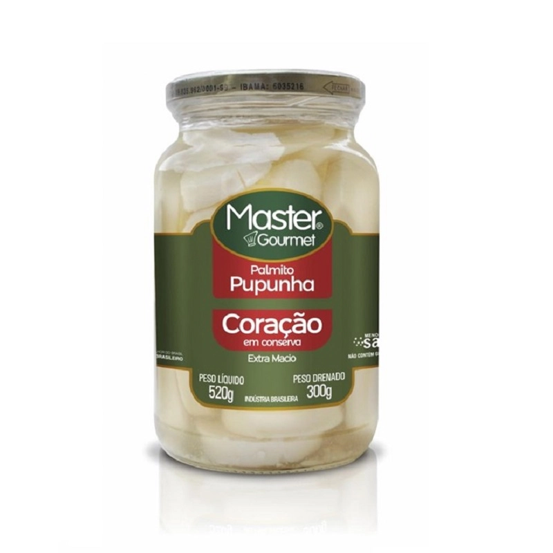 Palmito Master Gourmet 300g Pupunha Especial Coracao