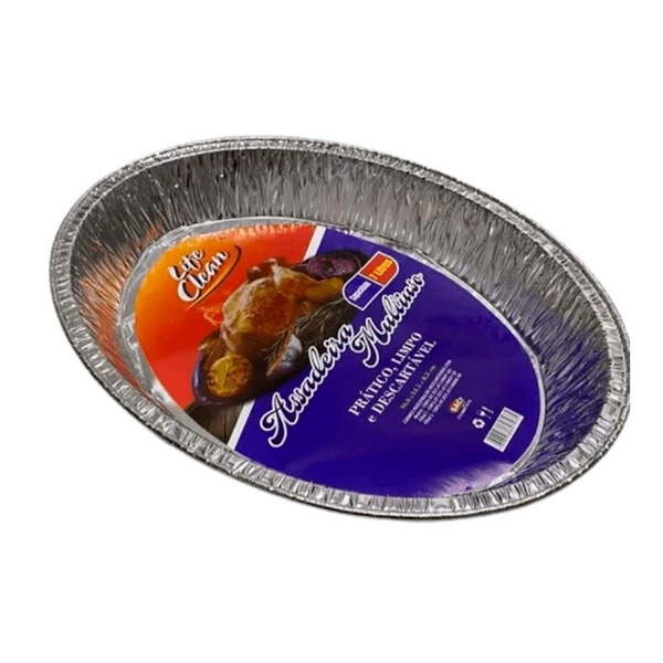 Assadeira Oval De Aluminio Life Clean 7l