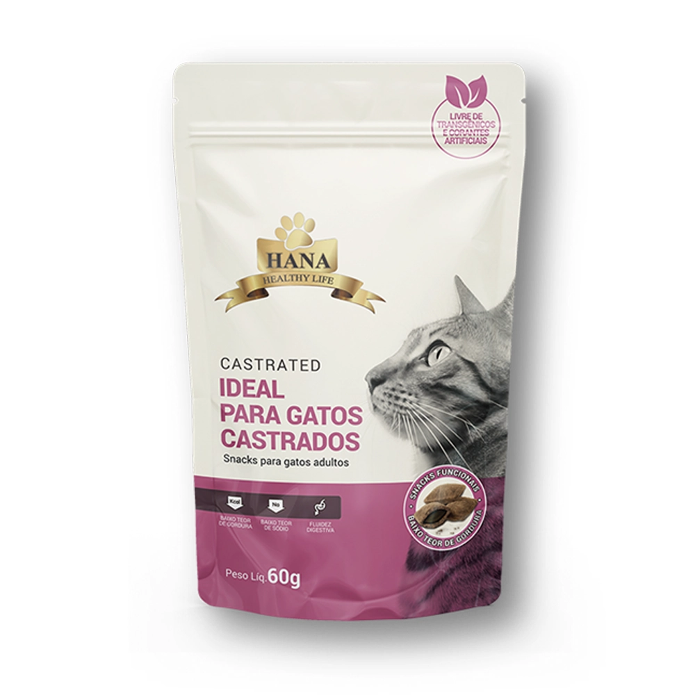 10 Snack Gatos Hana Nuggets 60gr Castrated
