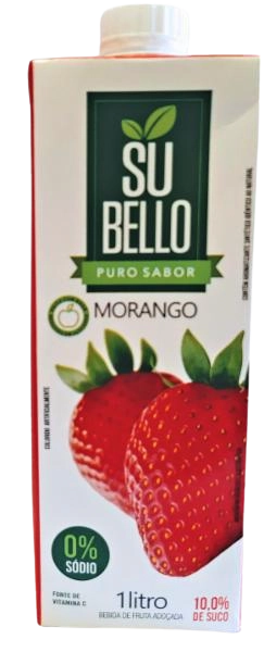 Bebida Adoçada Morango Subello Caixa 1l